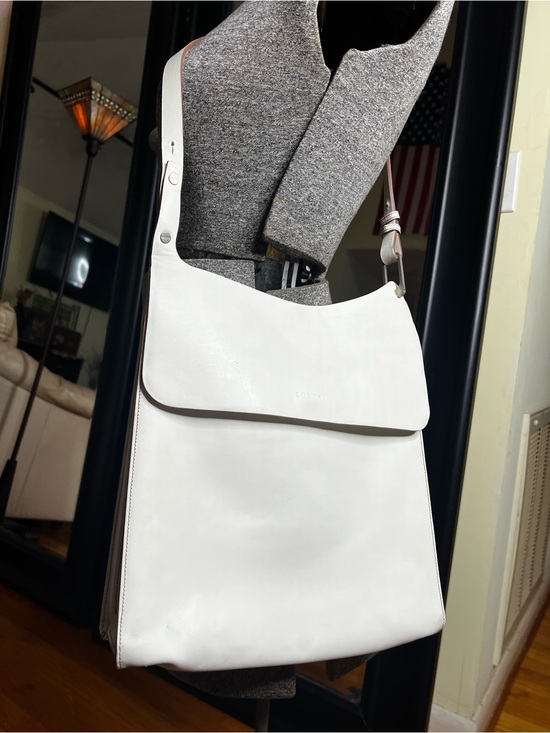 Loewe Handbags - Authentic Vintage Loewe Madrid White Leather Shoulder Bag Made in Spain